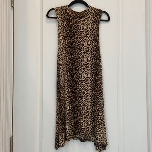 Leopard sleeveless shift dress - medium